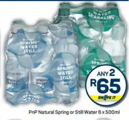 Pick n Pay PnP Natural Spring or Still Water 6 x 500ml offer