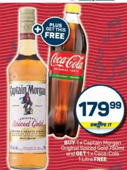 Pick n Pay Captain Morgan Original Spiced Gold + Coca-Cola offer