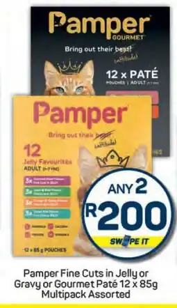 Pick n Pay Pamper Fine Cuts in Jelly or Gravy or Gourmet Paté 12 x 85g Multipack Assorted offer