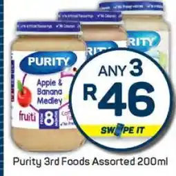 Pick n Pay Purity 3rd Foods Assorted 200ml offer