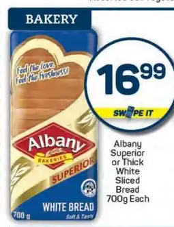 Pick n Pay Albany Superior or Thick White Sliced Bread offer