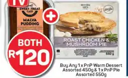 Pick n Pay PnP Warm Dessert & Pie Combo offer