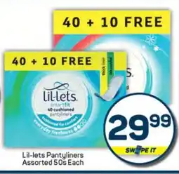 Pick n Pay Lil-lets Pantyliners Assorted 50s Each offer