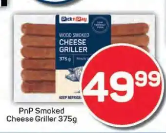 Pick n Pay PnP Smoked Cheese Griller 375g offer