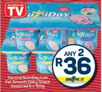 Pick n Pay Danone NutriDay Low Fat Smooth Dairy Snack Assorted 6 x 100g offer