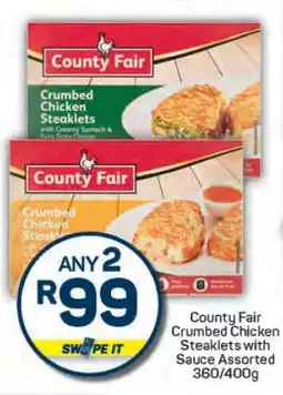 Pick n Pay County Fair Crumbed Chicken Steaklets with Sauce Assorted 360/400g offer