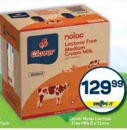 Pick n Pay Clover Nolac Lactose Free Milk 6 x 1 Litre offer