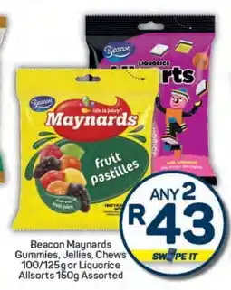 Pick n Pay Beacon Maynards Gummies, Jellies, Chews or Liquorice Allsorts offer