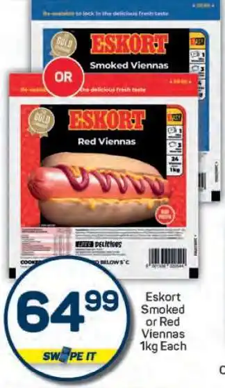 Pick n Pay Eskort Smoked or Red Viennas offer