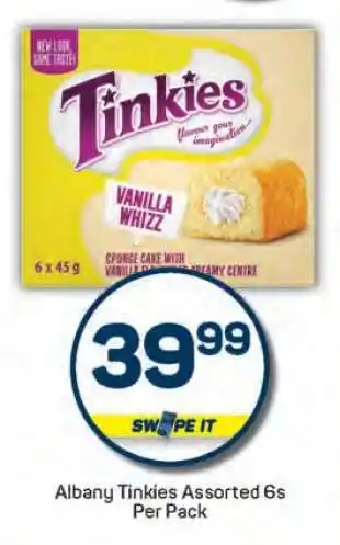 Pick n Pay Albany Tinkies Assorted 6s Per Pack offer
