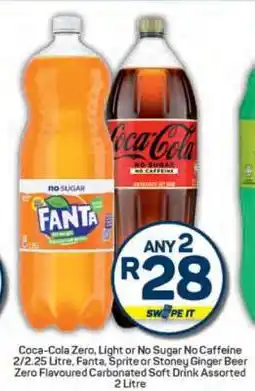 Pick n Pay Coca-Cola Zero, Light or No Sugar No Caffeine / Fanta / Sprite / Stoney Ginger Beer Zero offer