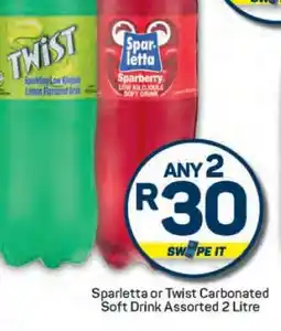 Pick n Pay Sparletta or Twist Carbonated Soft Drink Assorted 2 Litre offer
