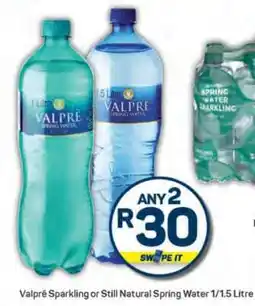 Pick n Pay Valpré Sparkling or Still Natural Spring Water offer