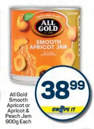 Pick n Pay All Gold Smooth Apricot or Apricot & Peach Jam offer