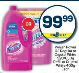 Pick n Pay Vanish Power O2 offer