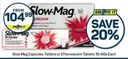 Pick n Pay Slow Mag Capsules, Tablets or Effervescent Tablets 10-60s Each offer