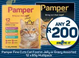 Pick n Pay Pamper Fine Cuts Cat Food in Jelly or Gravy Assorted offer