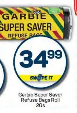 Pick n Pay Garbie Super Saver Refuse Bags Roll 20s offer