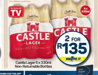 Pick n Pay Castle Lager 6 x 330ml Non-returnable Bottles offer