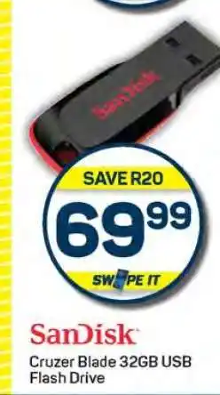 Pick n Pay SanDisk Cruzer Blade 32GB USB Flash Drive offer