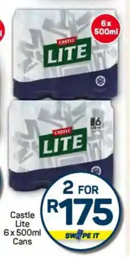 Pick n Pay Castle Lite 6 x 500ml Cans offer