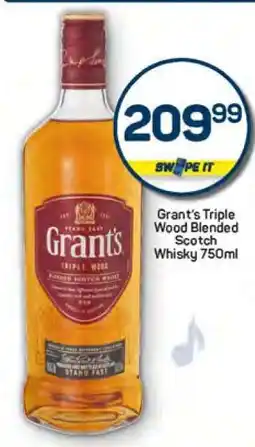 Pick n Pay Grant's Triple Wood Blended Scotch Whisky 750ml offer