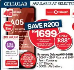 Pick n Pay Samsung Galaxy A05 64GB offer