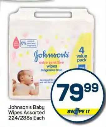 Pick n Pay Johnson's Baby Wipes Assorted offer