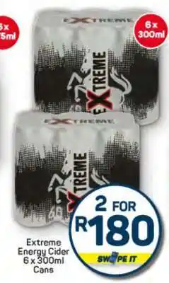 Pick n Pay Extreme Energy Cider 6 x 300ml Cans offer