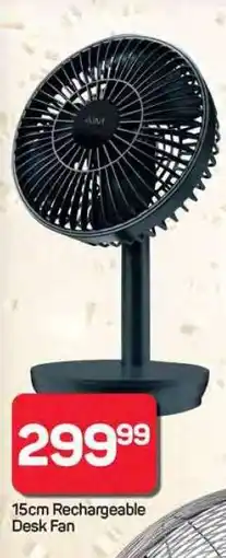 Pick n Pay 15cm Rechargeable Desk Fan offer