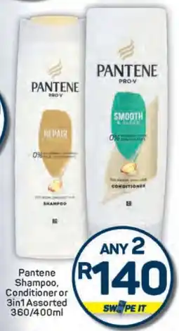 Pick n Pay Pantene Shampoo, Conditioner or 3in1 Assorted 360/400ml offer