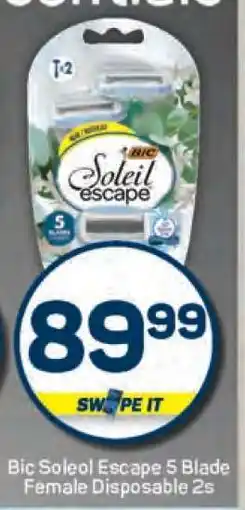Pick n Pay Bic Soleol Escape 5 Blade Female Disposable 2s offer