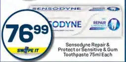 Pick n Pay Sensodyne Repair & Protect or Sensitive & Gum Toothpaste 75ml Each offer
