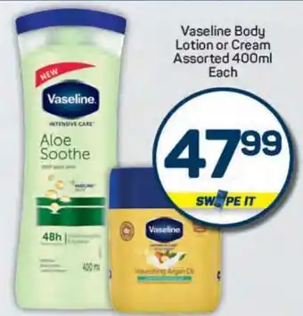 Pick n Pay Vaseline Body Lotion Or Cream Assorted-400ml Each offer