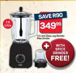 Pick n Pay 1.5 Litre Glass Jug Blender Plus Grinder offer