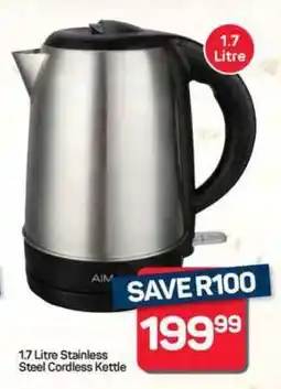 Pick n Pay 1.7 Litre Stainless Steel Cordless Kettle offer
