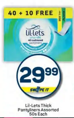 Pick n Pay Lil-Lets Thick Pantyliners Assorted 50s Each offer