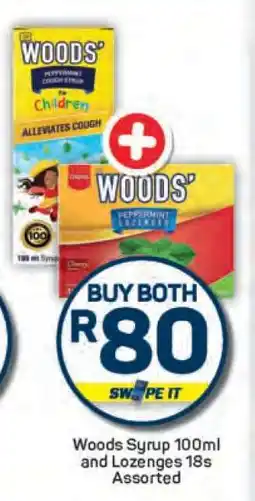 Pick n Pay Woods Syrup 100ml and Lozenges 18s Assorted offer