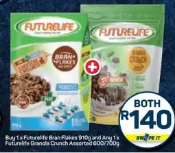 Pick n Pay Futurelife Bran Flakes 910g and Futurelife Granola Crunch Assorted 600/700g offer