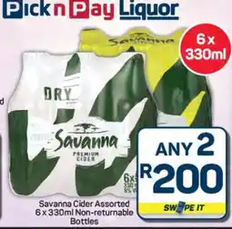 Pick n Pay Hypermarket Savanna Cider Assorted offer