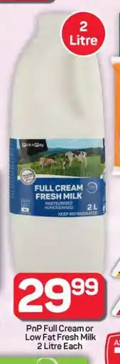 Pick n Pay Hypermarket PnP Full Cream or Low Fat Fresh Milk offer