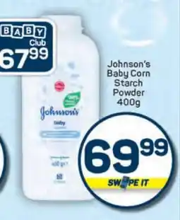 Pick n Pay Johnson's Baby Corn Starch Powder 400g offer
