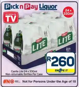 Pick n Pay Hypermarket Castle Lite 24 x 330ml offer