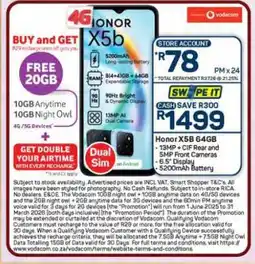 Pick n Pay Hypermarket HONOR X5b 64GB offer