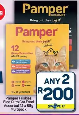 Pick n Pay Hypermarket Pamper Friskies Fine Cuts Cat Food Assorted 12 x 85g Multipack offer