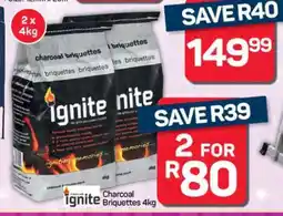 Pick n Pay Hypermarket Ignite Charcoal Briquettes 4kg offer