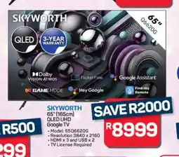 Pick n Pay Hypermarket SKYWORTH 65'' QLED UHD Google TV offer