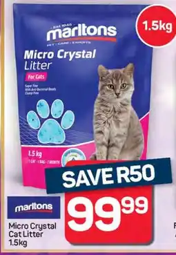 Pick n Pay Hypermarket Marltons Micro Crystal Cat Litter offer