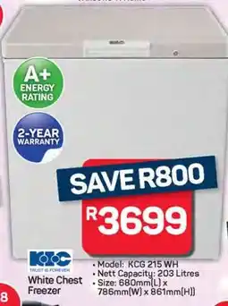 Pick n Pay Hypermarket White Chest Freezer offer
