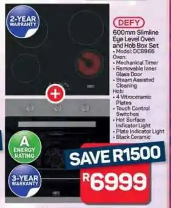 Pick n Pay Hypermarket DEFY Slimline Eye Level Oven and Hob Box Set offer